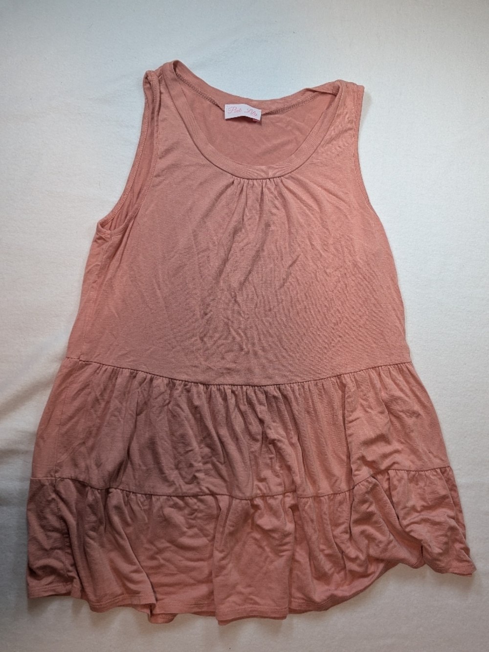 Pink Lily Dusty Rose Tiered Tank